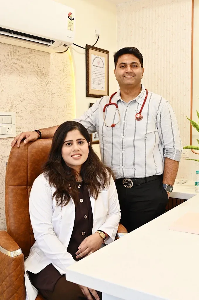 Dr. Sneha Singh and Dr. Pawan Kumar Singh at CliniKimaya+